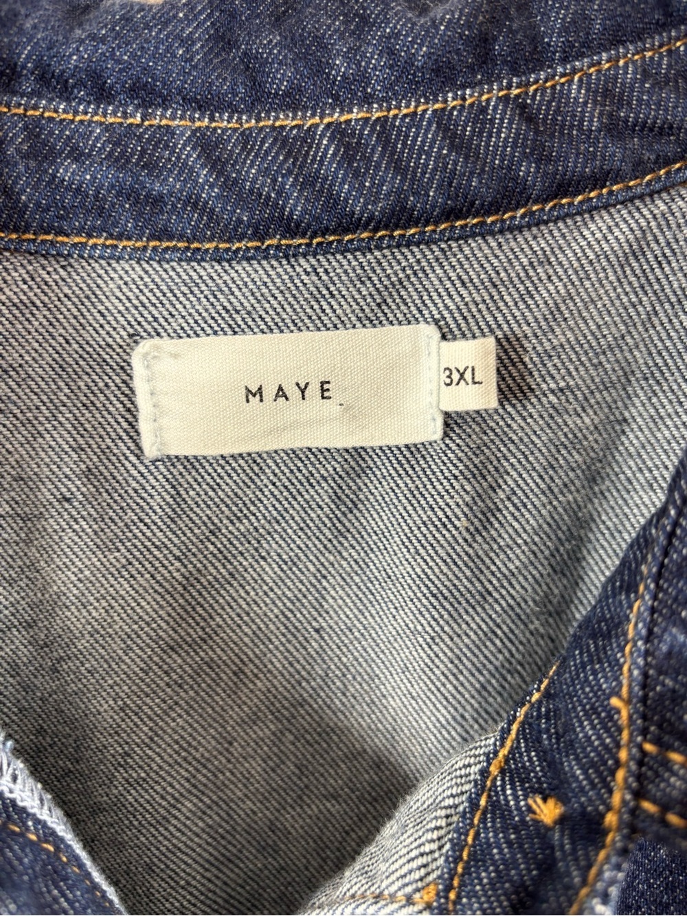 MAYE Harper Denim Dress 3X - Picture 3 of 5